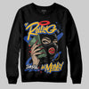 Royal Blue Sneakers DopeSkill Sweatshirt Rolling in Money Graphic Streetwear - Black