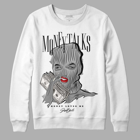 Jordan 3 “Off Noir” DopeSkill Sweatshirt Money Talks Graphic Streetwear - White