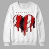 Jordan 1 Retro Low "Black Toe" DopeSkill Sweatshirt Slime Drip Heart Graphic Streetwear - White