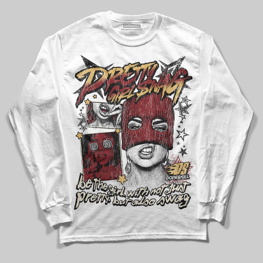 Dunk Low SE Sisterhood Sail Team Red W DopeSkill Long Sleeve T-Shirt Pretty Girl Swag Graphic Streetwear - White 