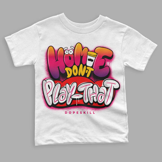 Jordan 3 Retro SP J Balvin Medellín Sunset DopeSkill Toddler Kids T-shirt Homie Don't Play That Graphic Streetwear - White