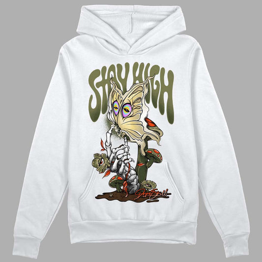 Olive Sneakers DopeSkill Hoodie Sweatshirt Stay High Graphic Streetwear - WHite