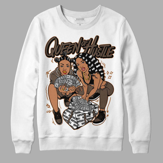 Jordan 1 Retro High OG Palomino DopeSkill Sweatshirt Queen Of Hustle Graphic Streetwear - White