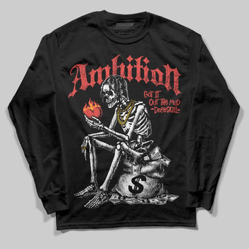 Red Sneakers DopeSkill Long Sleeve T-Shirt Ambition Graphic Streetwear - Black