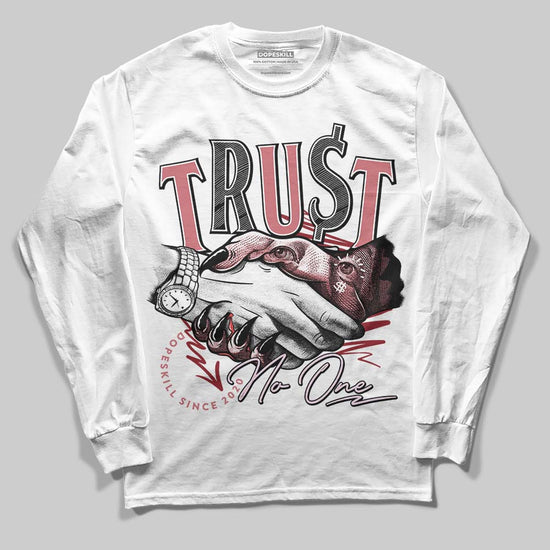 Valentine's Day Collection DopeSkill Long Sleeve T-Shirt Trust No One Graphic Streetwear - White