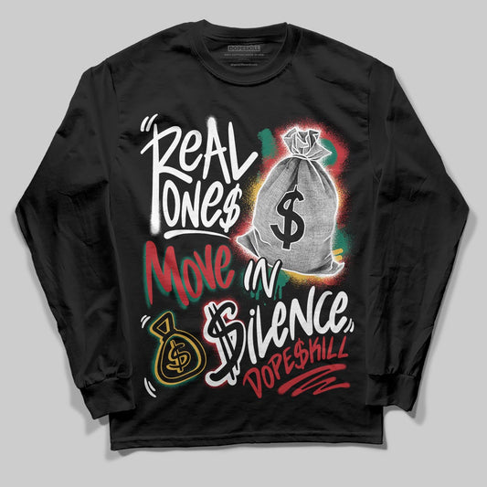 Jordan 3 Mexico 'El Vuelo' DopeSkill Long Sleeve T-Shirt Real Ones Move In Silence Graphic Streetwear - Black