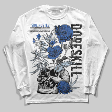 Awake NY x Jordan 5 Retro 'Black Racer Blue' DopeSkill Long Sleeve T-Shirt Side Hustle Graphic Streetwear - White 