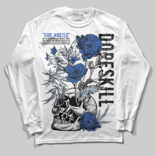 Awake NY x Jordan 5 Retro 'Black Racer Blue' DopeSkill Long Sleeve T-Shirt Side Hustle Graphic Streetwear - White 