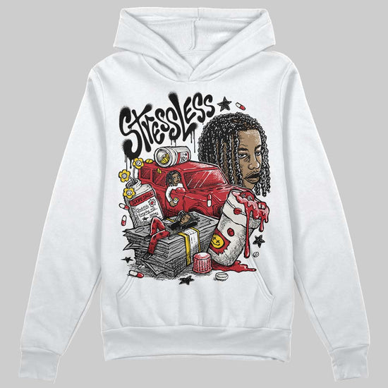 Jordan 4 “Flight Club” DopeSkill Hoodie Sweatshirt Stressless Graphic Streetwear - White