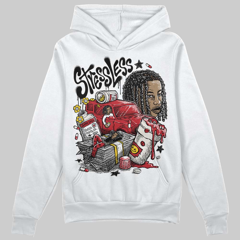 Jordan 4 “Flight Club” DopeSkill Hoodie Sweatshirt Stressless Graphic Streetwear - White