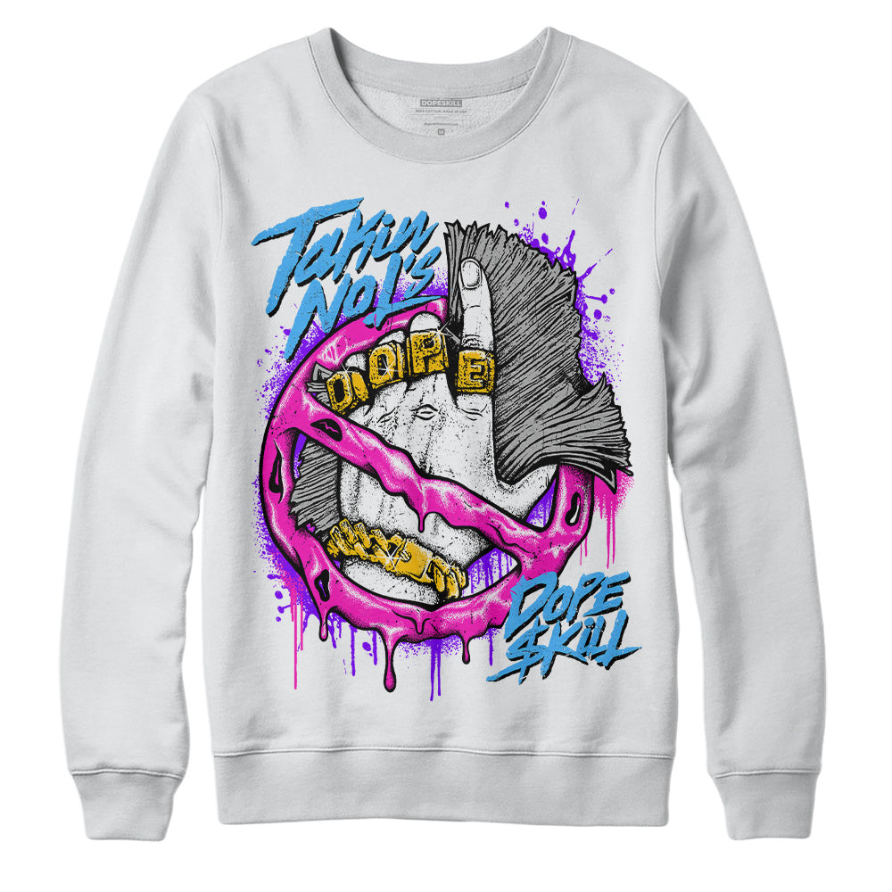 Dunk Low GS “Active Fuchsia” DopeSkill Sweatshirt Takin No L's Graphic Streetwear - White