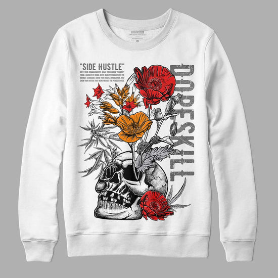 Grey Sneakers  DopeSkill Sweatshirt Side Hustle Graphic Streetwear - White 