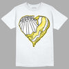 Wmns Air Jordan 11 Low 'Yellow Snakeskin' DopeSkill T-Shirt Heart Jordan 11 Graphic Streetwear - White