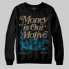 Jordan 3 GS “We Outside” DopeSkill Sweatshirt Money Is Our Motive Typo Graphic Streetwear - Black
