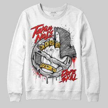 Grey Sneakers DopeSkill Sweatshirt Takin No L's Graphic Streetwear - White 