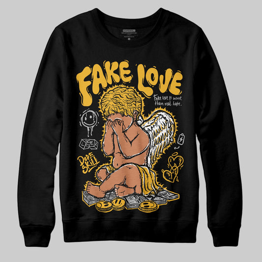 Jordan 5 'Tokyo' DopeSkill Sweatshirt False Love Graphic Streetwear - Black