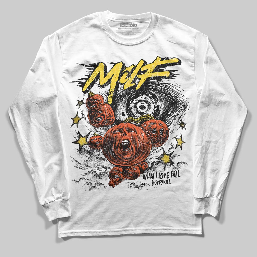 Jordan 4 Thunder DopeSkill Long Sleeve T-Shirt MILF Graphic Streetwear - White 