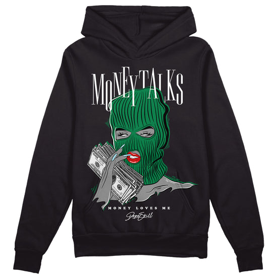 Jordan 5 “Lucky Green” DopeSkill Hoodie Sweatshirt Money Talks Graphic Streetwear - Black