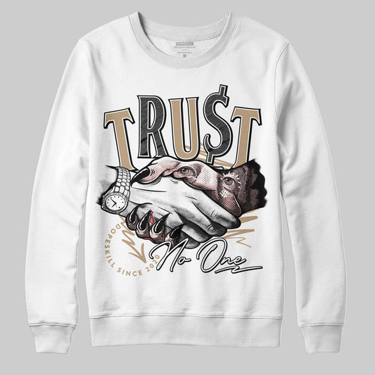 Nike Air Force 1 Low Canvas “Linen” DopeSkill Sweatshirt Trust No One Graphic Streetwear - White