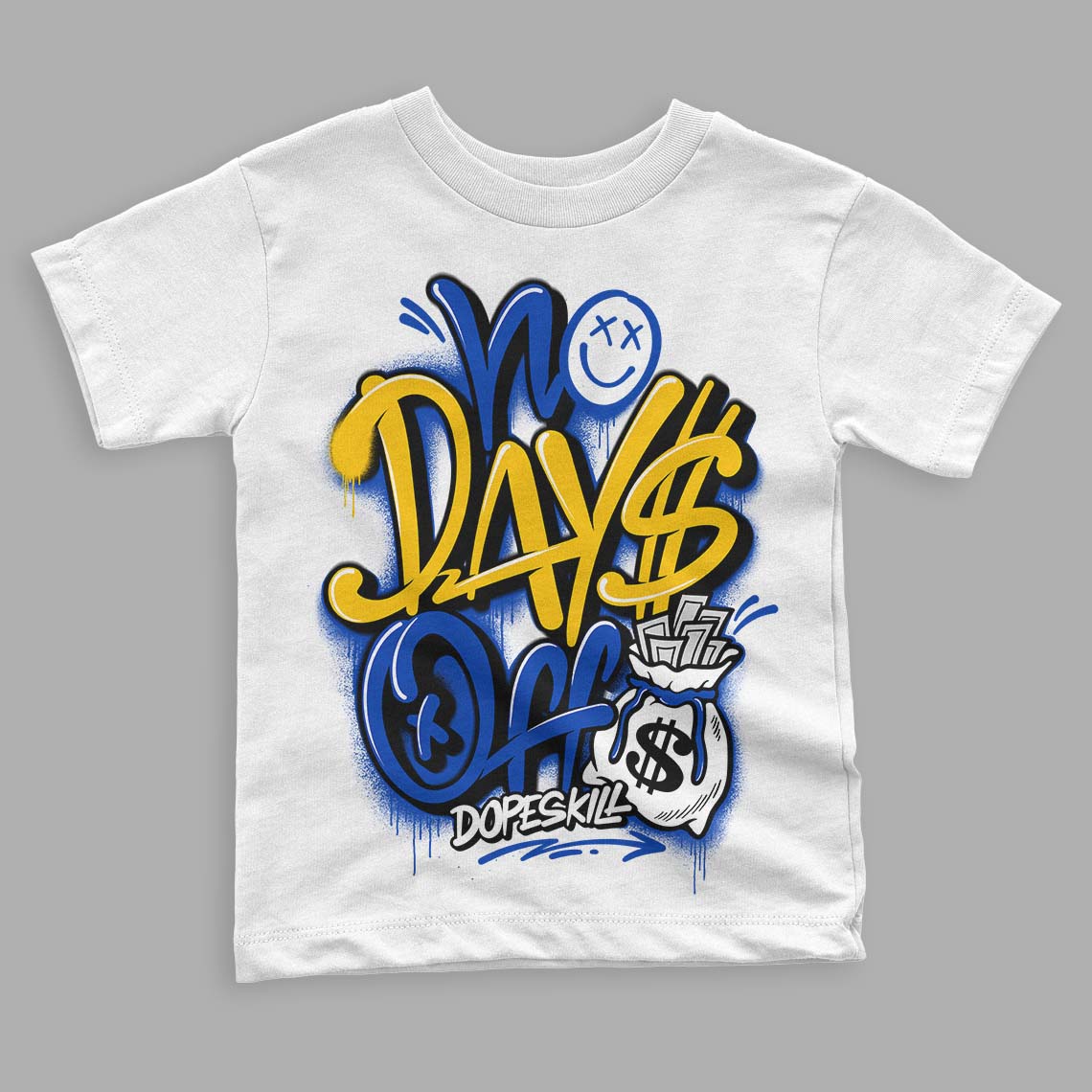 Jordan 14 “Laney” DopeSkill Toddler Kids T-shirt No Days Off Graphic Streetwear - White