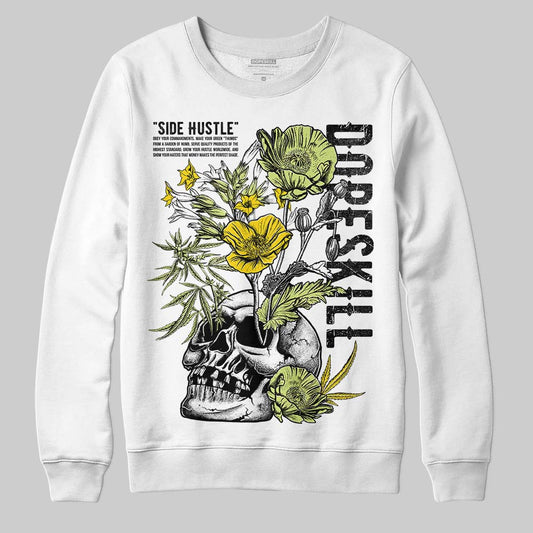 Jordan 5 “Luminous Green” DopeSkill Sweatshirt Side Hustle Graphic Streetwear - White 