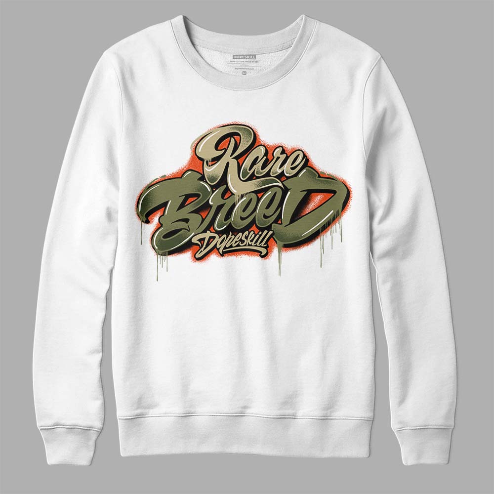 Olive Sneakers DopeSkill Sweatshirt Rare Breed Type Graphic Streetwear - White