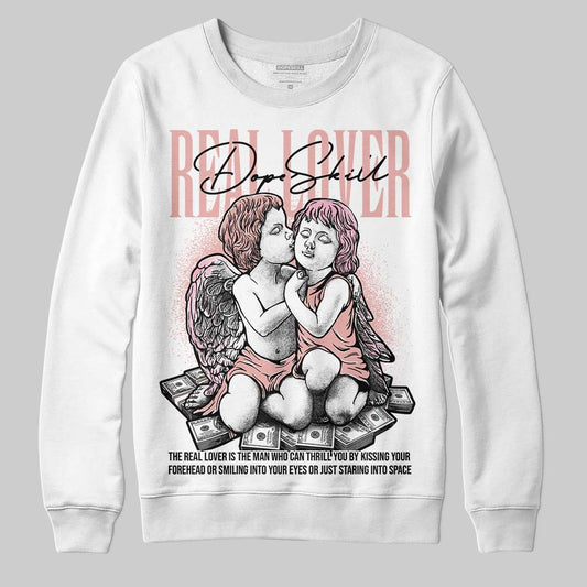 Jordan 1 Low OG “Rust Pink” DopeSkill Sweatshirt Real Lover Graphic Streetwear - White 