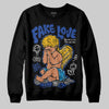 Royal Blue Sneakers DopeSkill Sweatshirt False Love Graphic Streetwear - Black