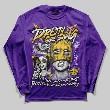 Jordan 12 “Field Purple” DopeSkill Purple Long Sleeve T-Shirt Pretty Girl Swag Graphic Streetwear