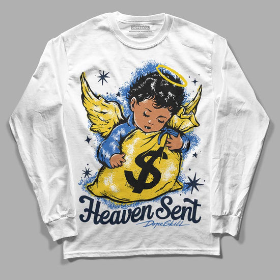 Dunk Low Vintage “Michigan” DopeSkill Long Sleeve T-Shirt Heaven Sent Graphic Streetwear - White 