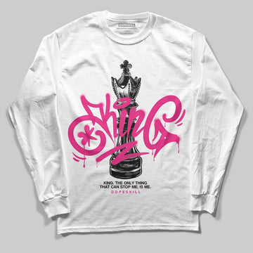 Jordan 1 Low GS “Fierce Pink” Dopeskill Long Sleeve T-Shirt King Chess Graphic Streetwear - White 