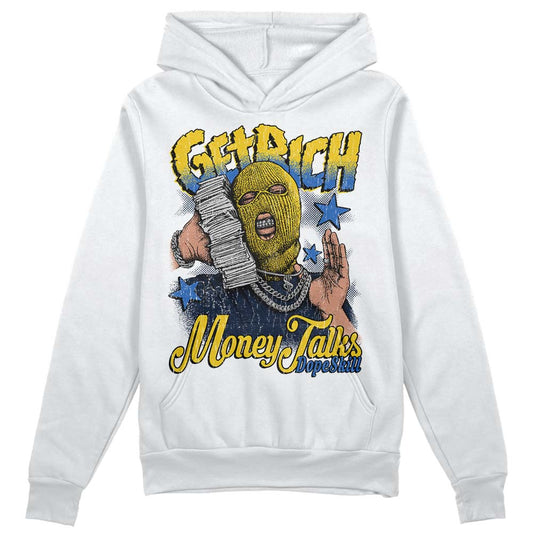 Dunk Low Vintage “Michigan” DopeSkill Hoodie Sweatshirt Get Rich Graphic Streetwear - White