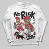 Jordan 1 Low OG "Chicago" DopeSkill Long Sleeve T-Shirt No Risk No Story Graphic Streetwear - White