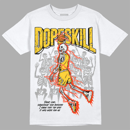 Jordan 4 Retro “Vivid Sulfur” DopeSkill T-Shirt Thunder Dunk Graphic Streetwear - White 