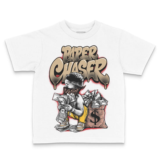 TAN Sneakers DopeSkill Toddler Kids T-shirt Paper Chaser Boy Graphic Streetwear - White