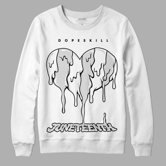 Dunk Low ‘Pure Platinum’ DopeSkill Sweatshirt Juneteenth Heart Graphic Streetwear - White