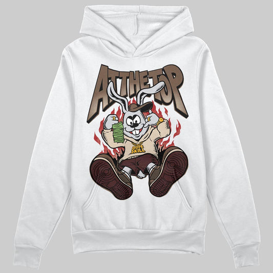 A Ma Maniére x Air Jordan 4 “Dark Mocha” DopeSkill Hoodie Sweatshirt At The Top Graphic Streetwear - White