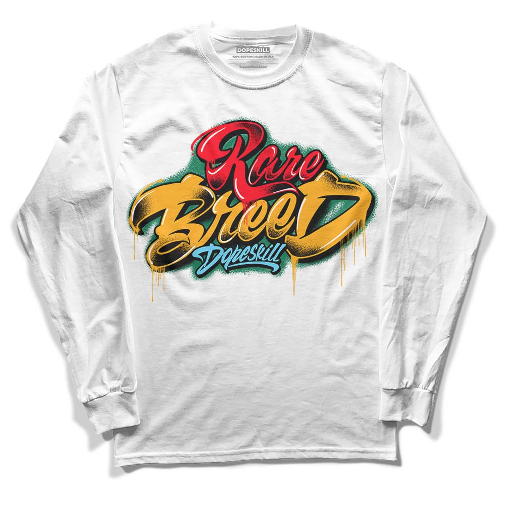 Jordan 1 Mid GS 'Six Championships DopeSkill Long Sleeve T-Shirt Rare Breed Type Graphic Streetwear - White