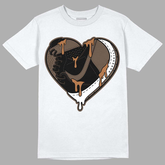 Jordan 1 Retro High OG Palomino DopeSkill T-Shirt Heart Jordan 1 Graphic Streetwear - White