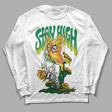 Green Sneakers DopeSkill Long Sleeve T-Shirt Stay High Graphic Streetwear - White 