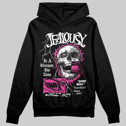 Pink Sneakers DopeSkill Hoodie Sweatshirt Jealousy Graphic Streetwear - Black