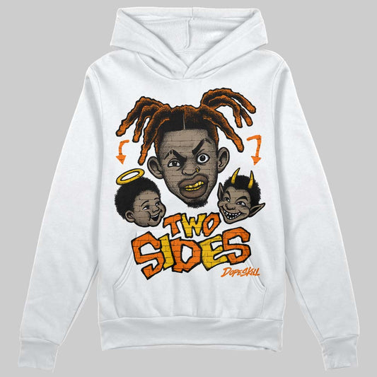 Orange Sneakers DopeSkill Hoodie Two Sides Graphic Streetwear - White