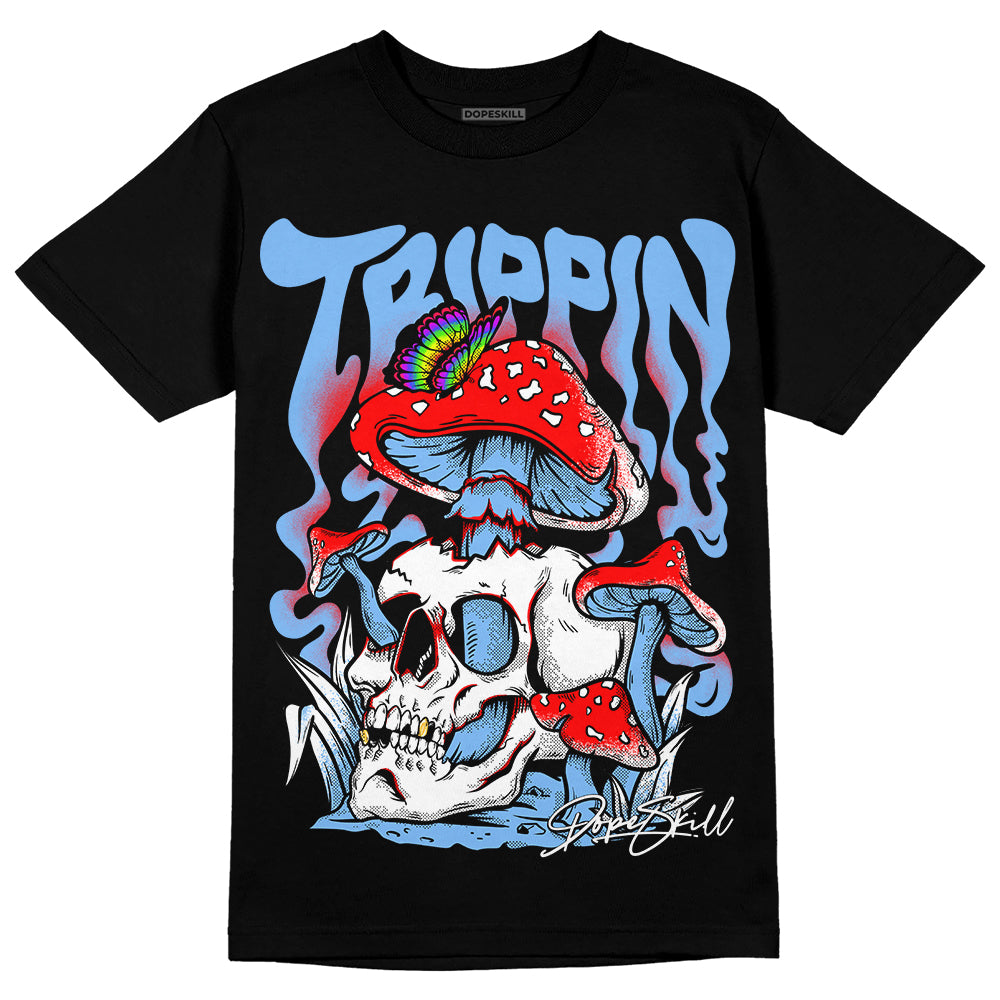 Jordan 9 Powder Blue DopeSkill T-Shirt Trippin Graphic Streetwear - Black