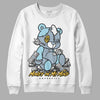 Jordan 13 “Blue Grey” DopeSkill Sweatshirt MOMM Bear Graphic Streetwear - White 