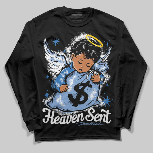 Jordan 4 WMNS 'Forget Me Not' DopeSkill Long Sleeve T-Shirt Heaven Sent Graphic Streetwear - Black