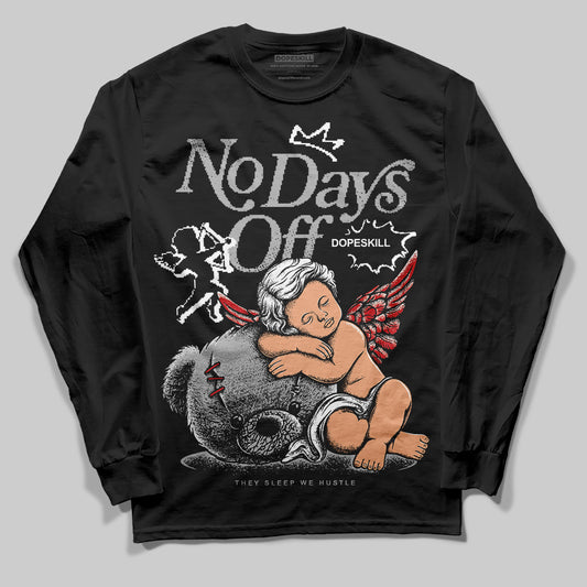 Jordan 3 OG “Black Cement” DopeSkill Long Sleeve T-Shirt New No Days Off Graphic Streetwear - Black