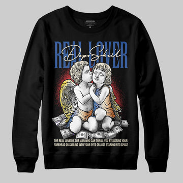 Jordan 17 Retro Low SP Infinite Archives DopeSkill Sweatshirt Real Lover Graphic Streetwear - Black