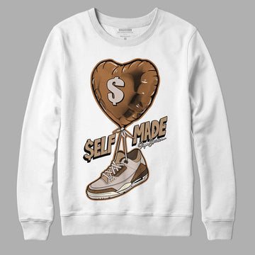 Jordan 3 Retro Palomino DopeSkill Sweatshirt Self Made Graphic Streetwear - White