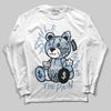 Jordan 40 “Blue Suede” DopeSkill Long Sleeve T-Shirt Smile Through The Pain Graphic Streetwear - White