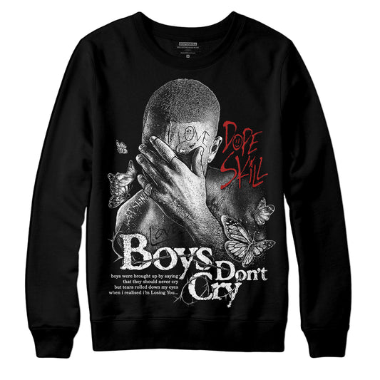 Jordan 14 "Black/White" DopeSkill Sweatshirt Boys Don't Cry Graphic Streetwear - Black